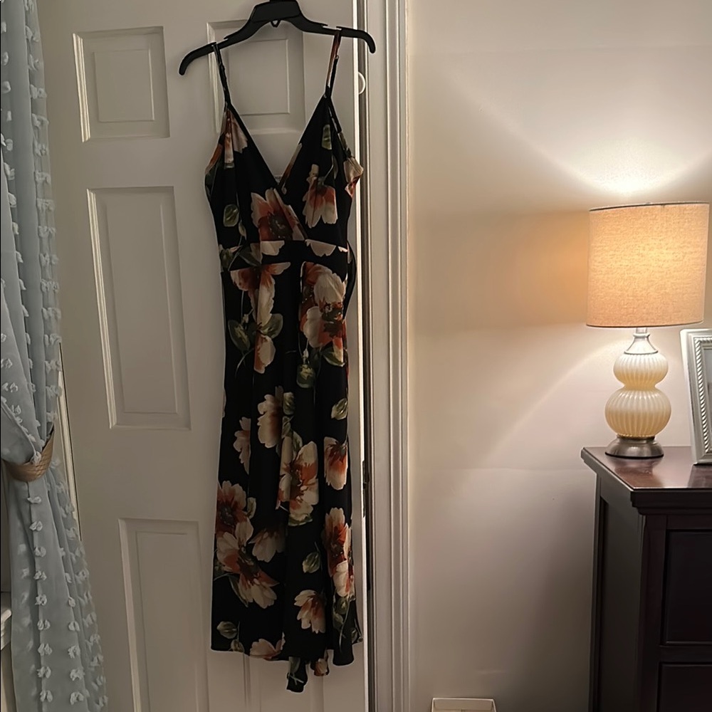 Floral Black Dress